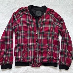 SANCTUARY Tartan Plaid Bomber Jacket--EUC--L